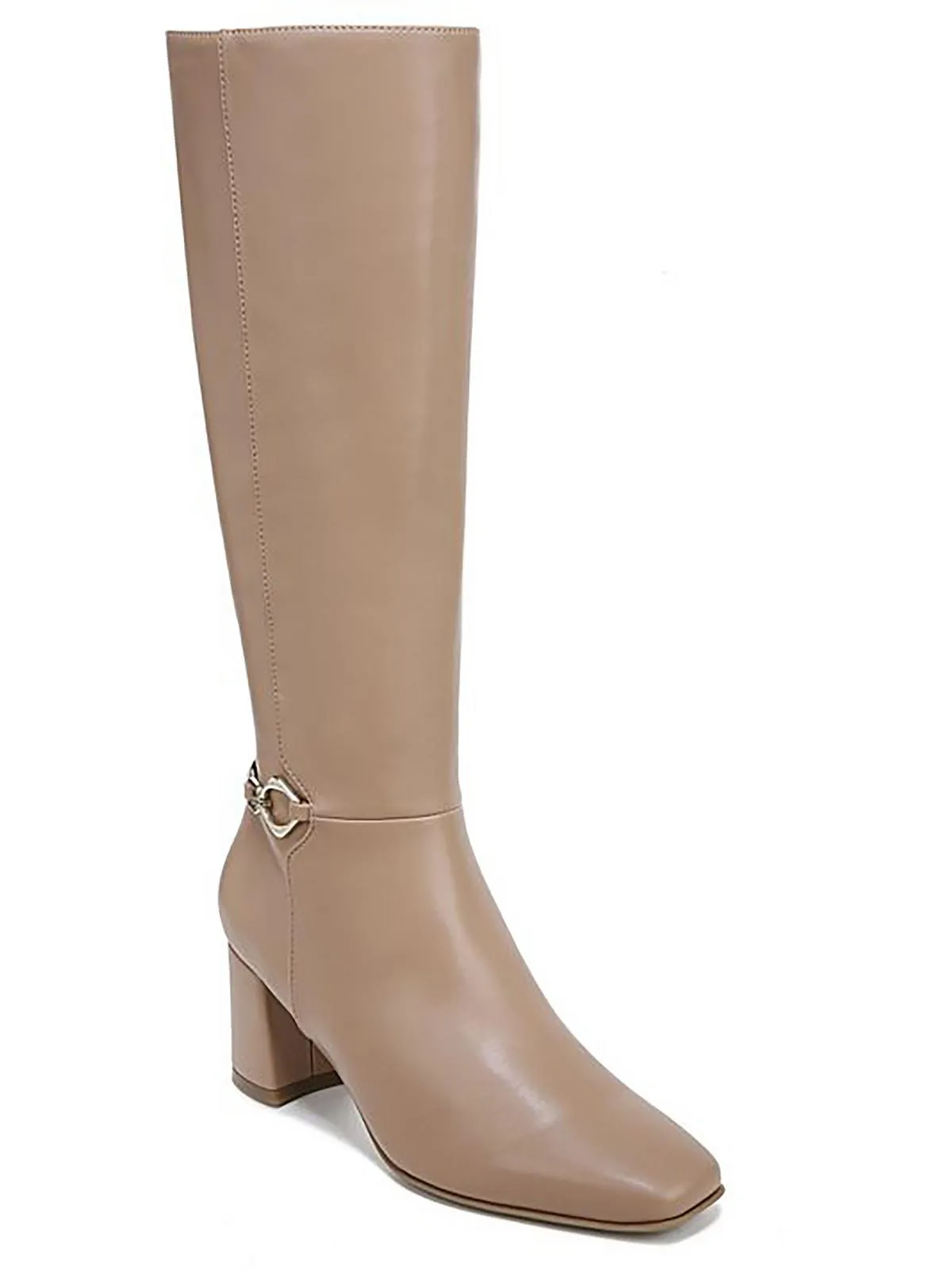 Waylon Womens Faux Leather Square Toe Knee-High Boots Sleek Design