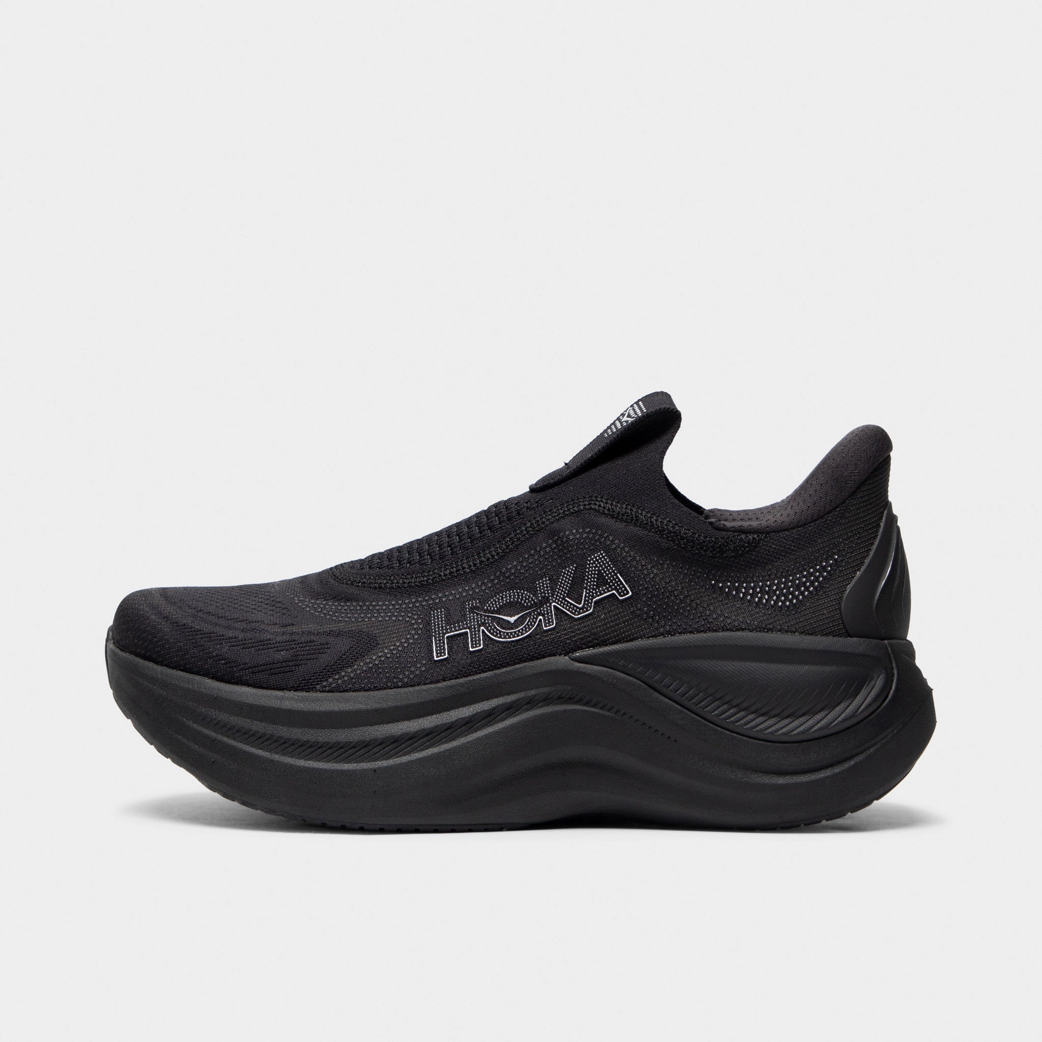 Hoka Skyward Laceless Black / Black Flip Hike
