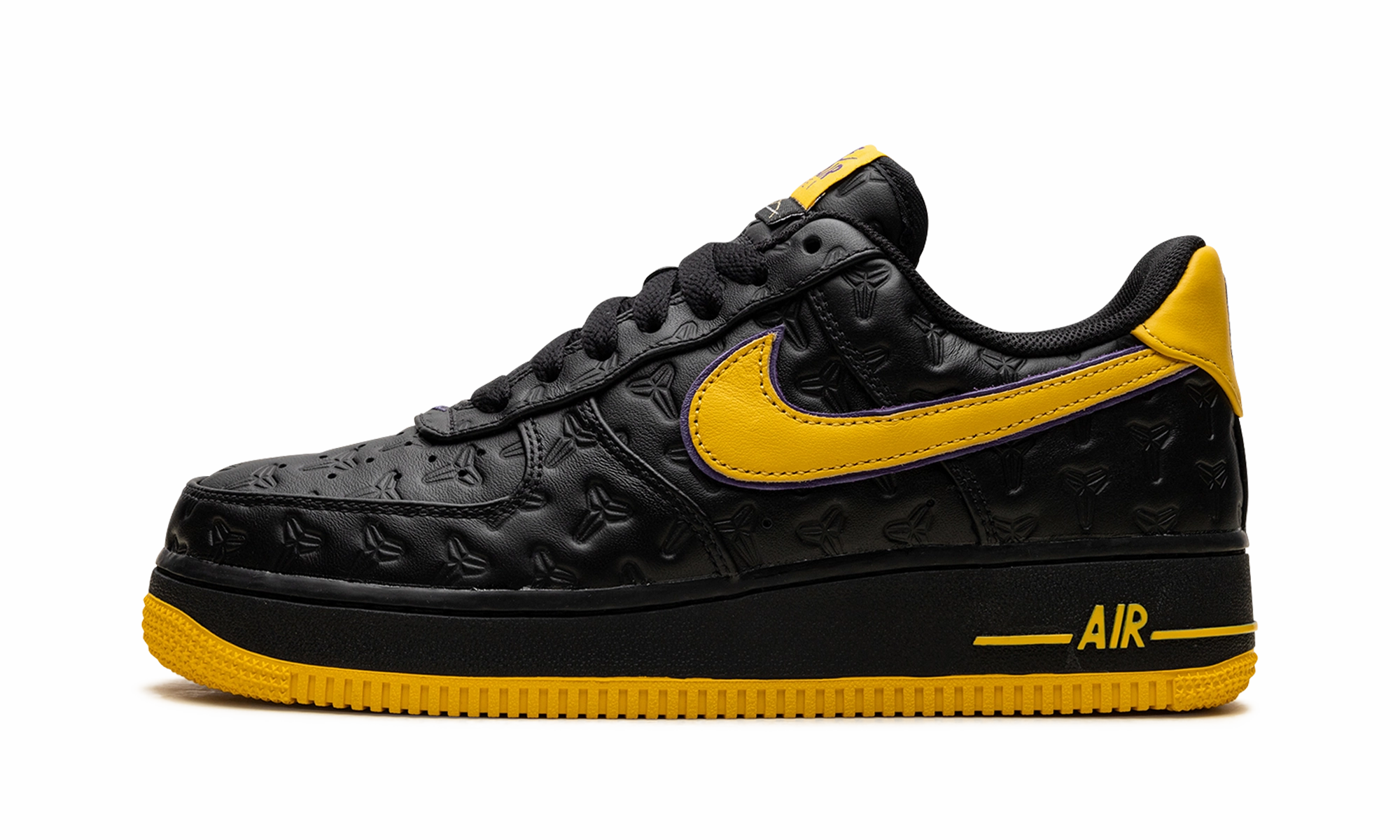 Rigid Medial Post Reactive Step Build Air Force 1 Low "Kobe Bryant Lakers Away (Numbered)"