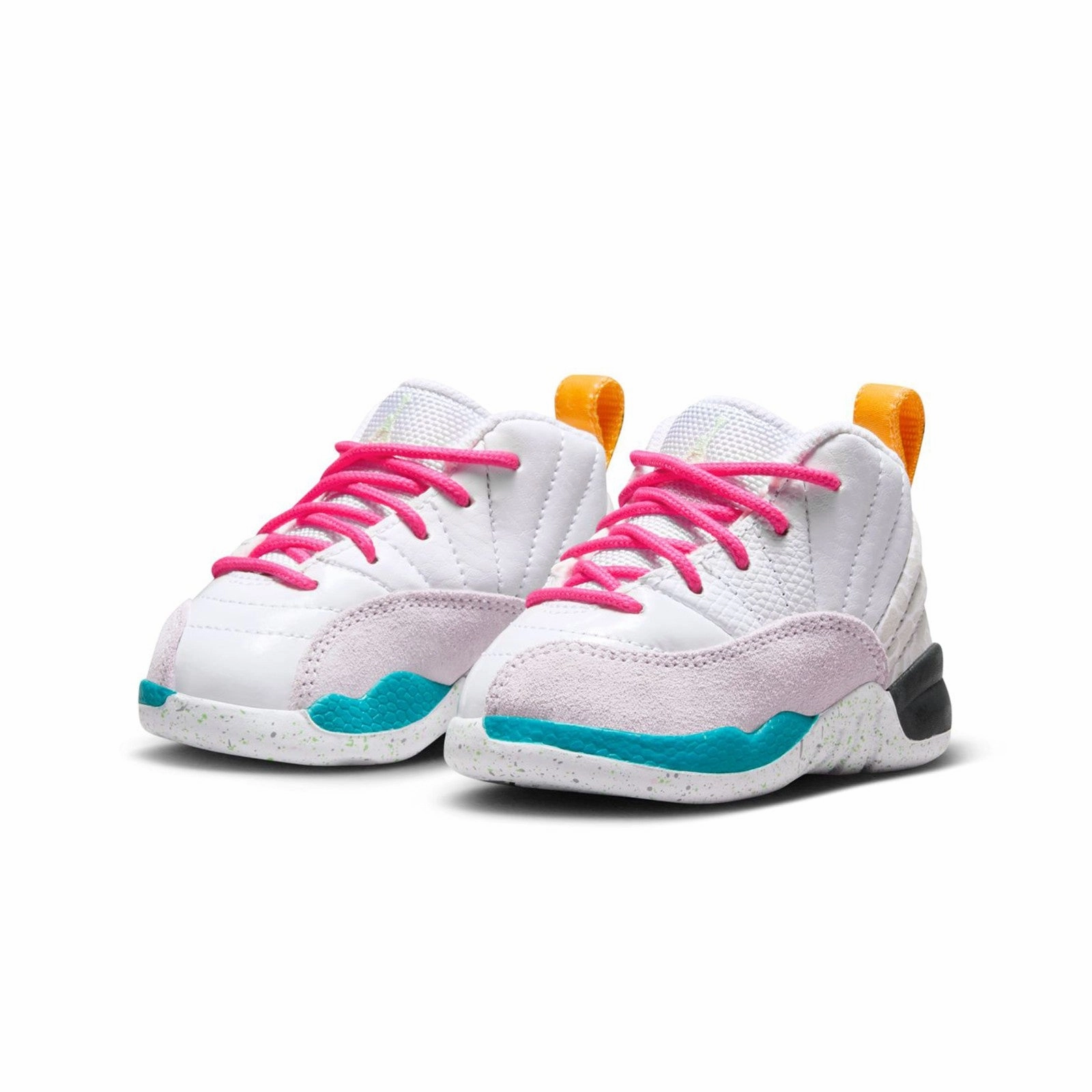 Air Jordan 12 Retro "White Vapor Green" Toddler Shoes Style Casual