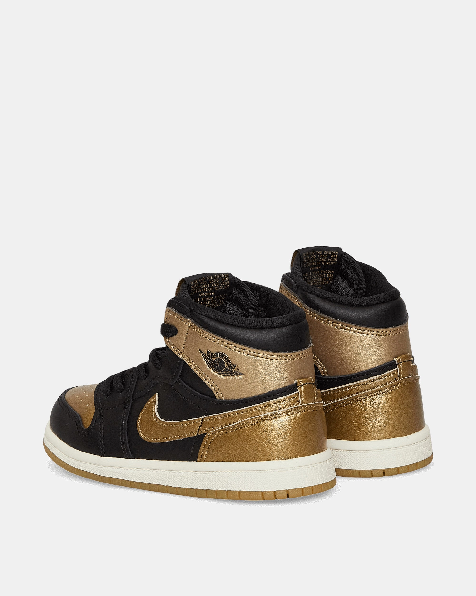 Air Jordan 1 Retro High OG (TD) Sneakers Black / Gold Fresh Touch Hyperbolic Cushioning