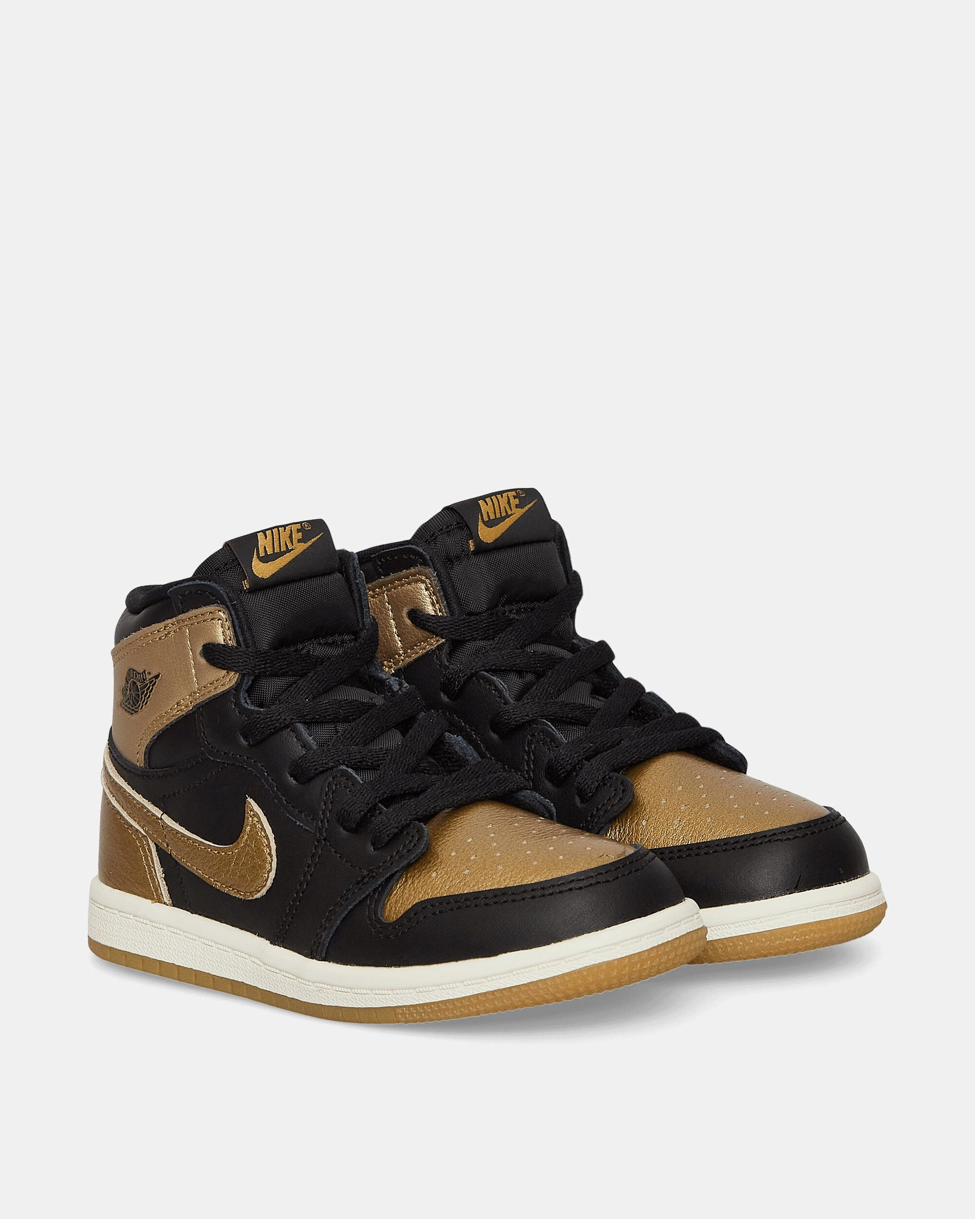 Foam Flex Air Jordan 1 Retro High OG (TD) Sneakers Black / Gold
