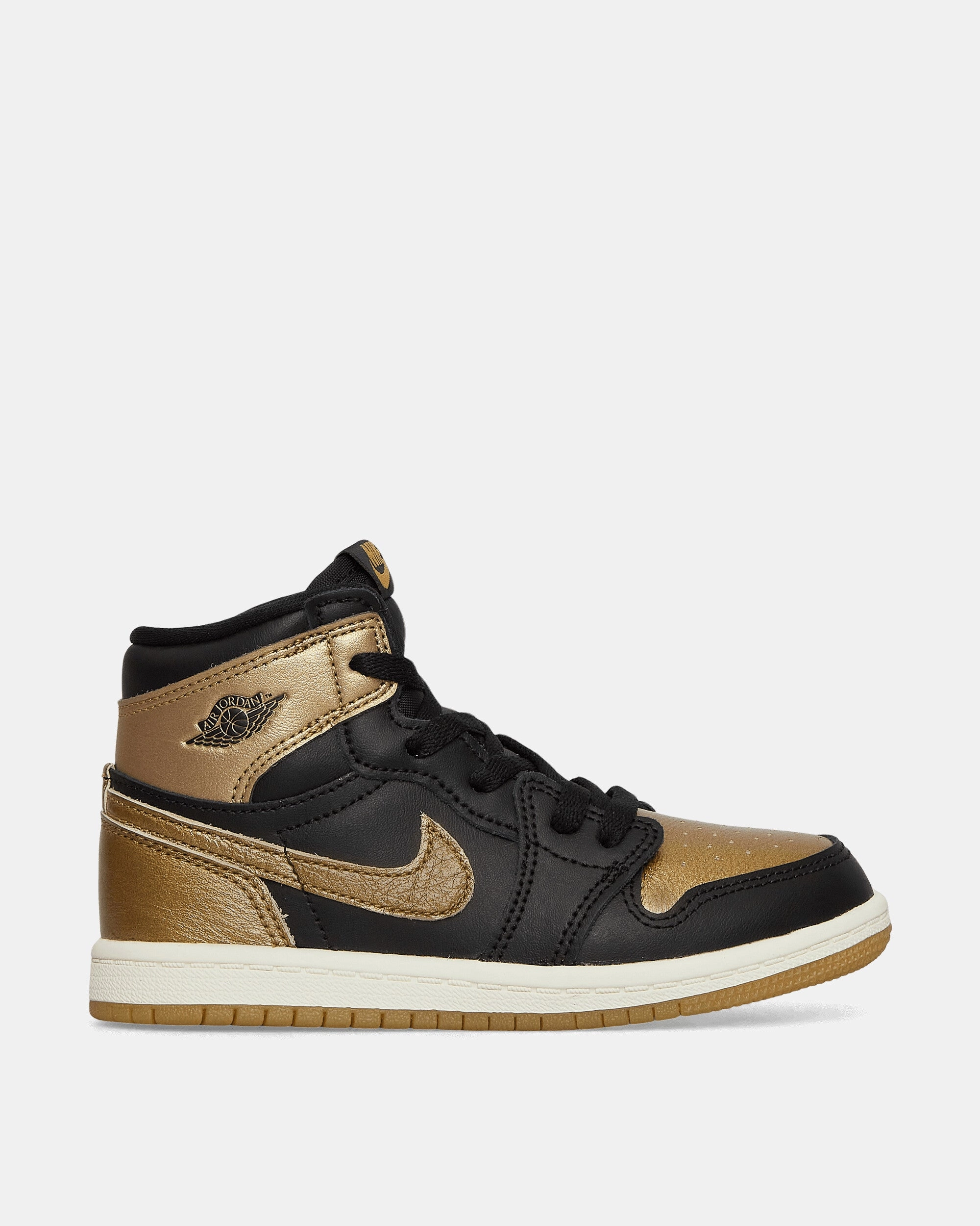High Fit Unisex Fit Air Jordan 1 Retro High OG (TD) Sneakers Black / Gold