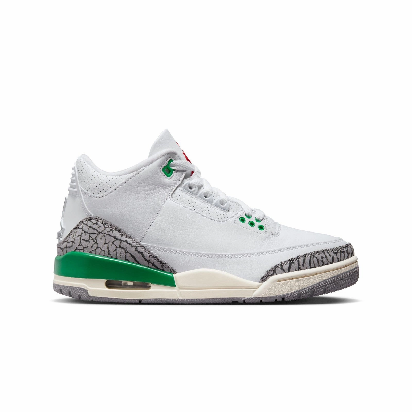 Air Jordan 3 Retro "Lucky Green" CK9246-136 Precision Stitching