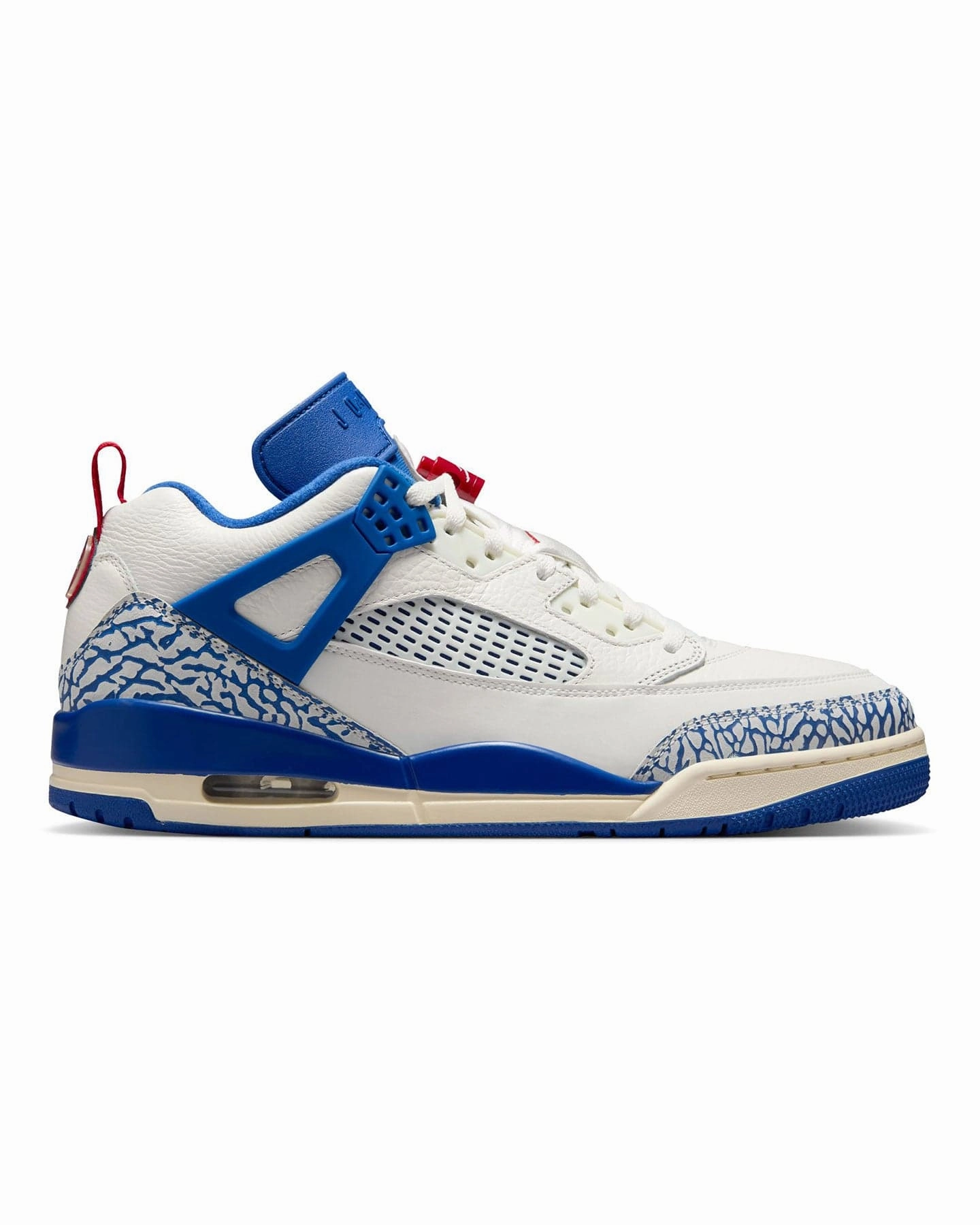 Jordan Spizike Low - Sail / Storm Blue - Varsity Red Odor Control Treatment Motion Friendly