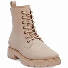 Alaya Womens Faux Leather Ankle Combat & Lace-up Boots Slip On Style