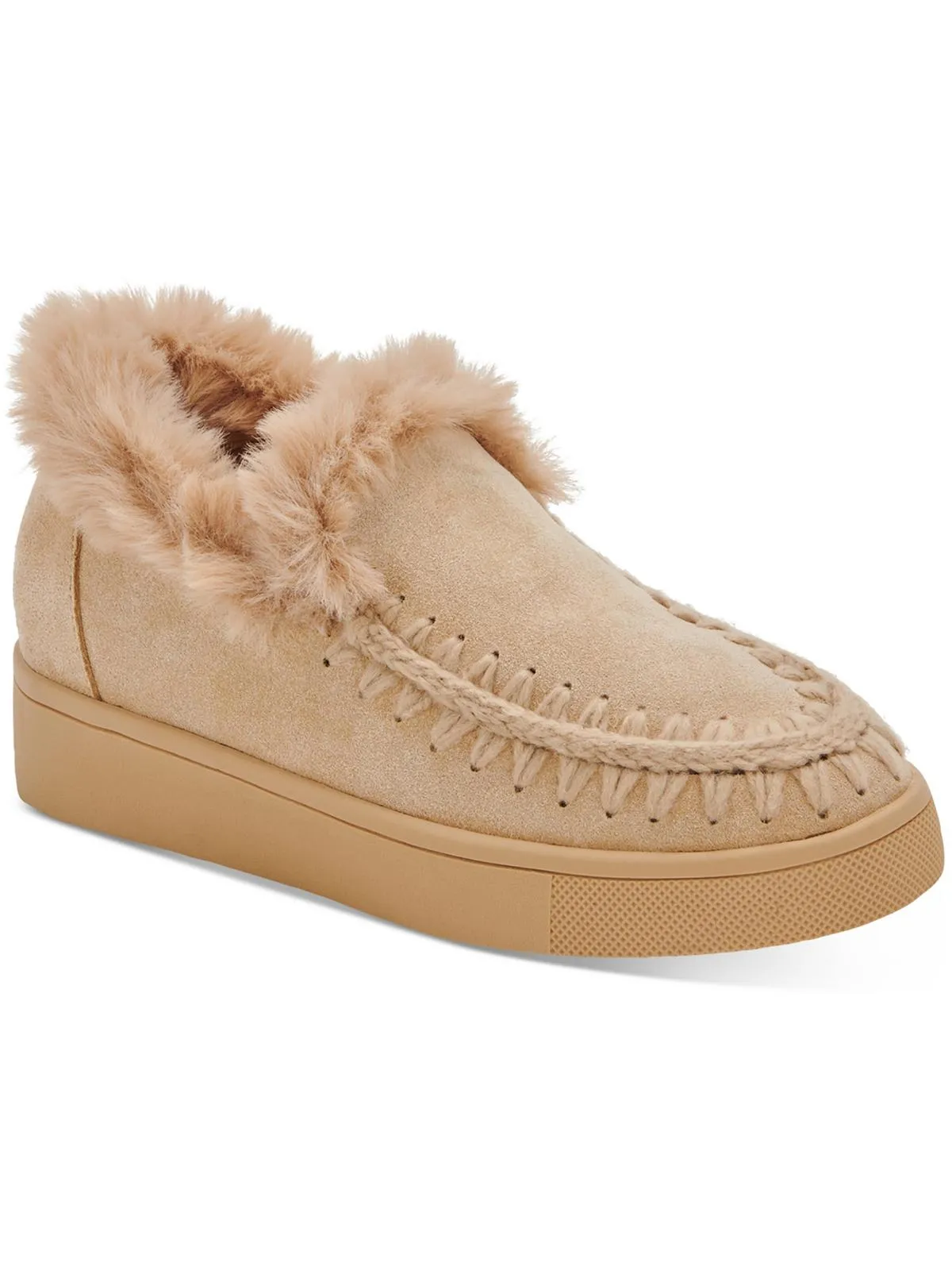 Albina Womens Cow Suede Faux Fur Shooties Olive Tone Padded Interior Rural Traveler
