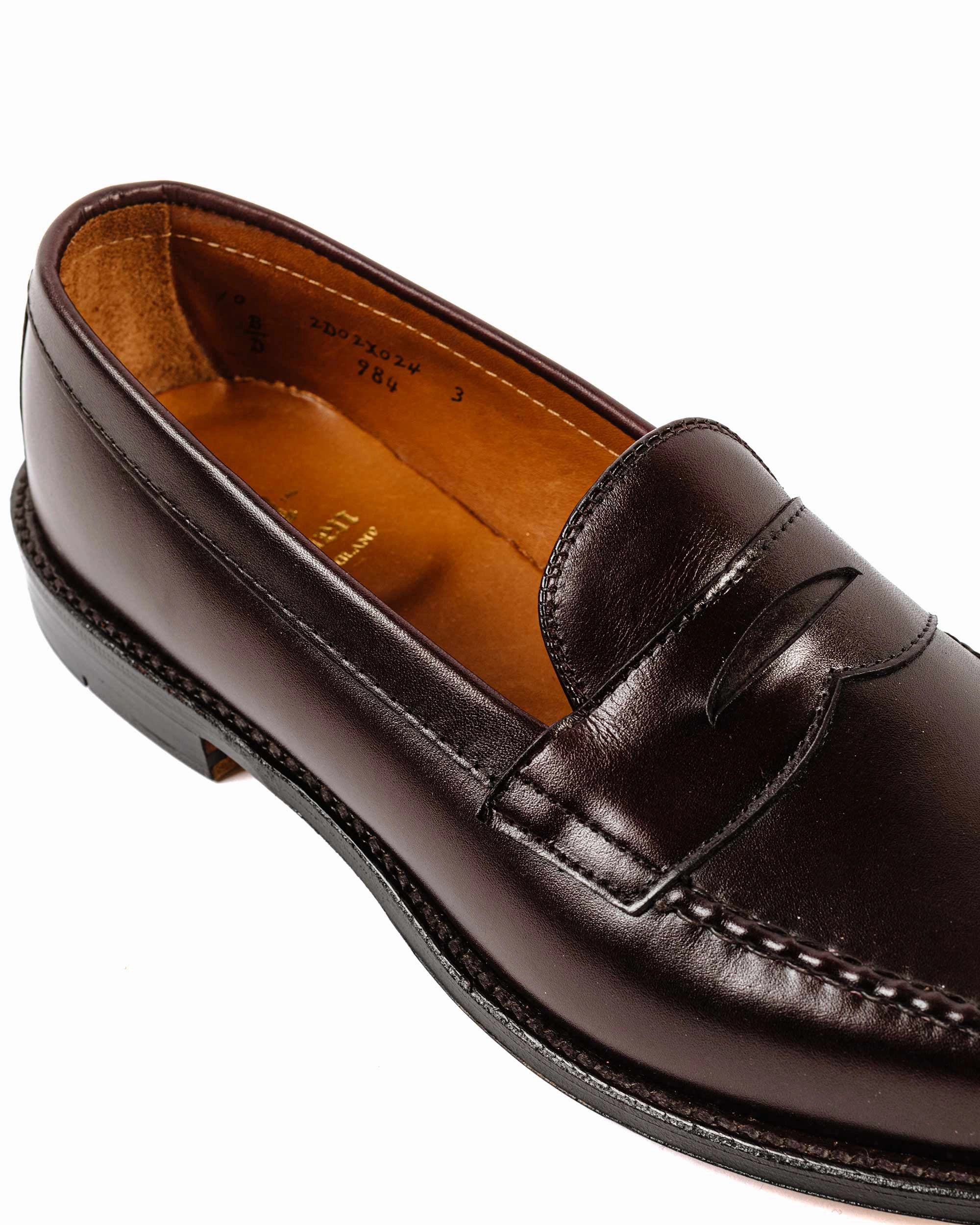 Sail Vibe Foot Support Alden Leisure Handsewn Burgundy Calfskin 984