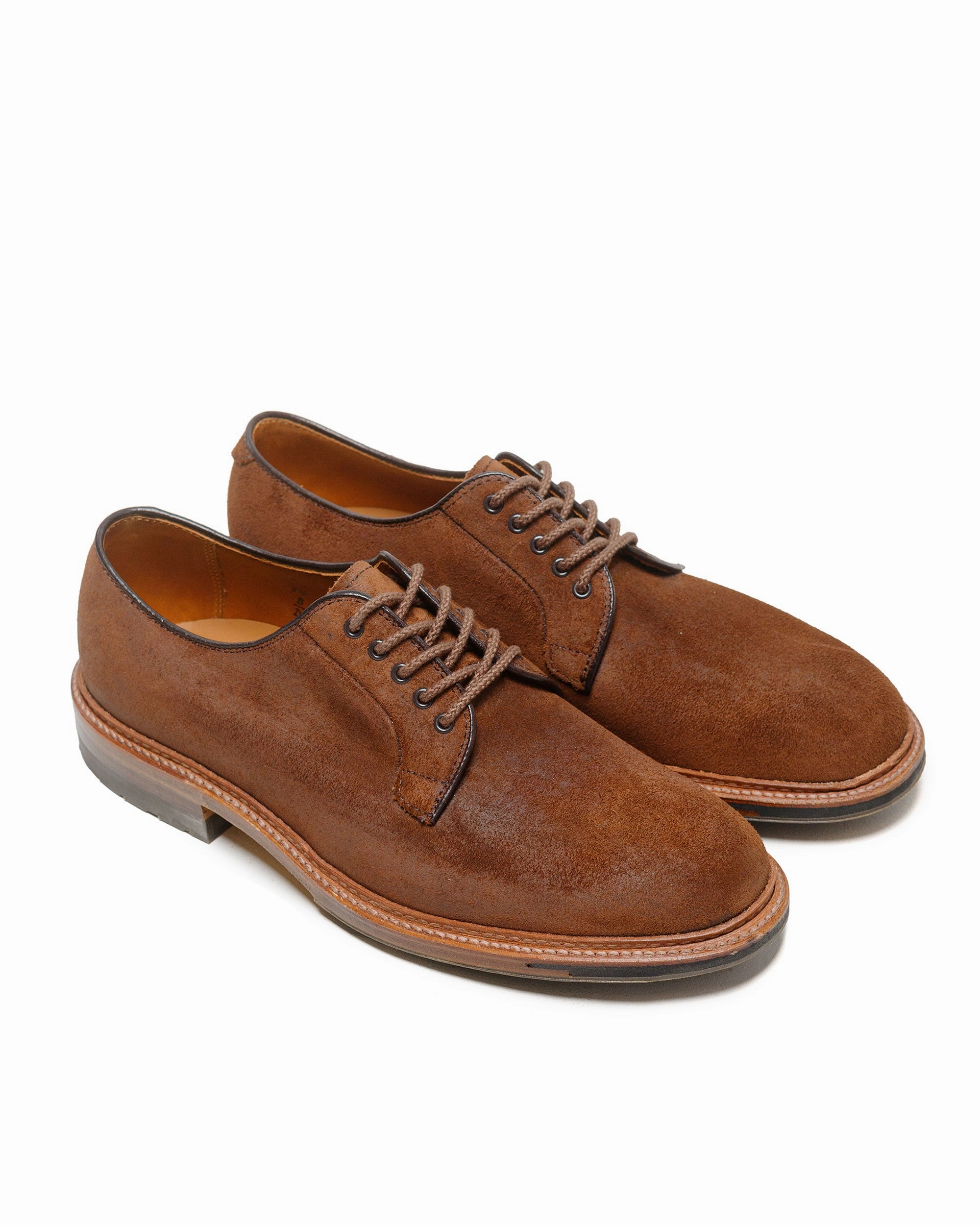 Alden Plain Toe Blucher Reverse Tobacco Chamois 9474C Dual Tone