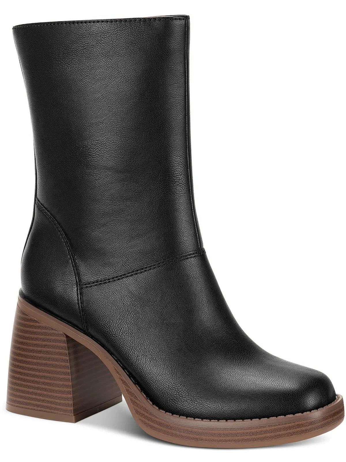 Aleenn Womens Stacked Round Toe Mid-Calf Boots Walking Comfort Quick Drying Remote Hiking