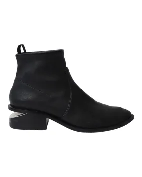 Alexander Wang Kori Cutout Ankle Boots In Black Leather Breathable Upper midsole