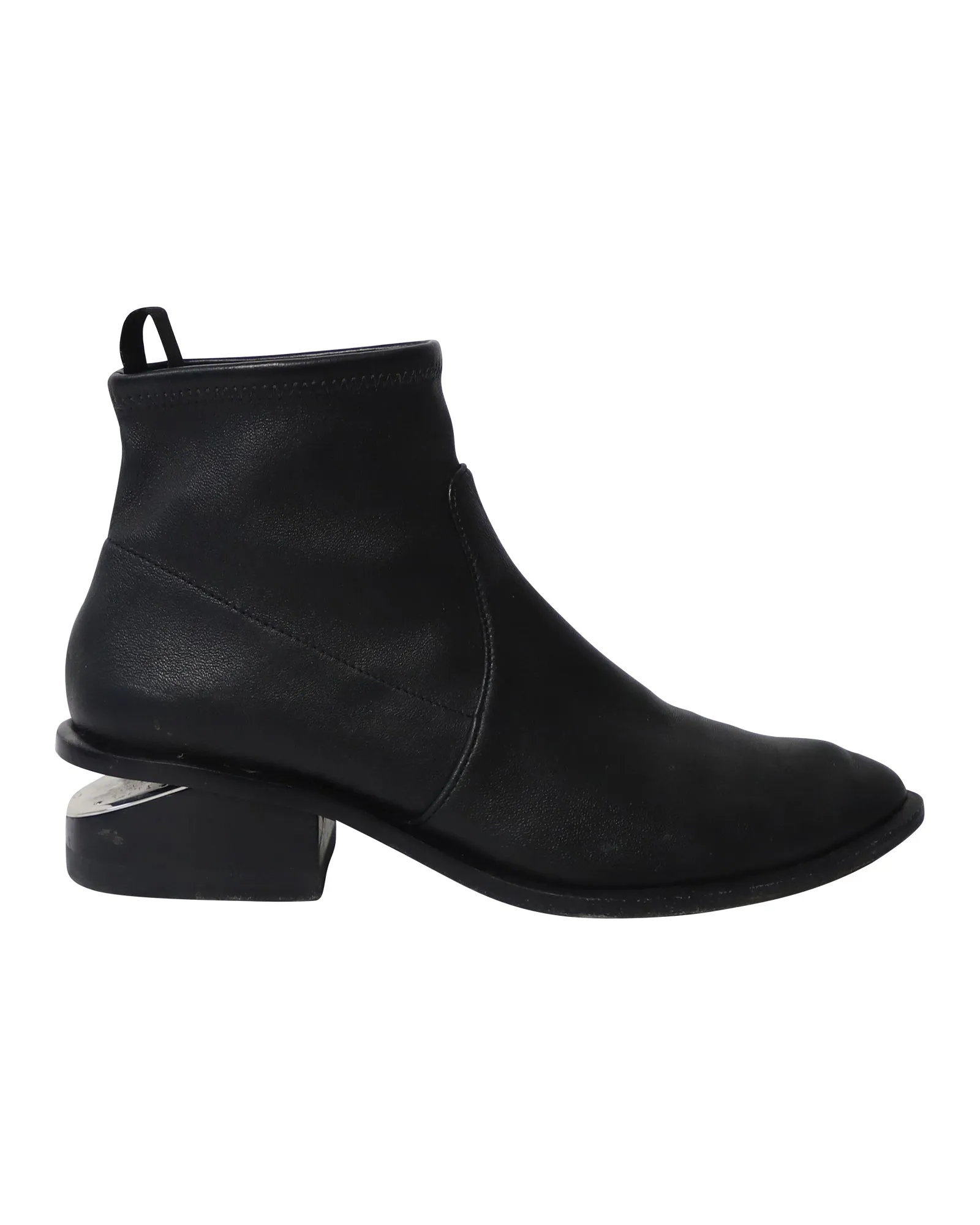 Alexander Wang Kori Cutout Ankle Boots In Black Leather Breathable Upper midsole
