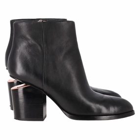 Alexander Wang Gabi Ankle Boots in Black Leather Slip On Weekend Fit