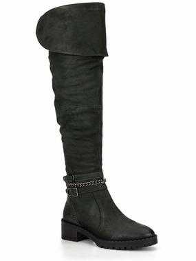 Resistant Layer Alice  Womens Pull On Zipper Over-The-Knee Boots