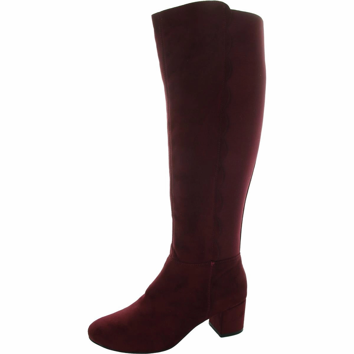 Stable Support Snowy Path Alix Womens Faux Suede Tall Over-The-Knee Boots