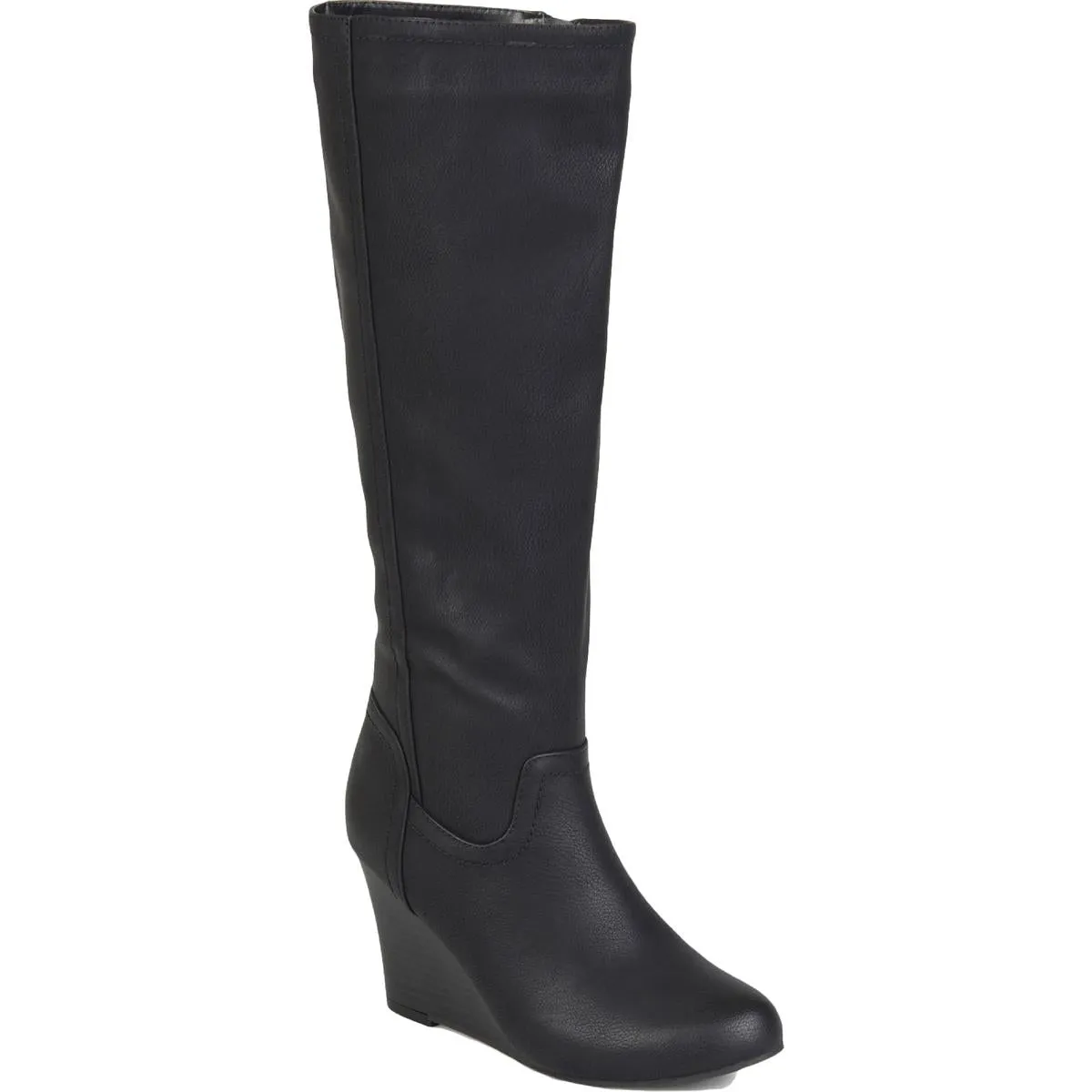 Mud Resistant Stylish Explorer Langly Womens Heels Faux Leather Knee-High Boots