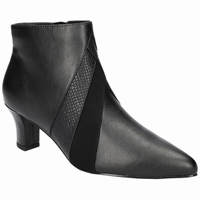 Elastic Band Womens Zipper Faux Leather Booties