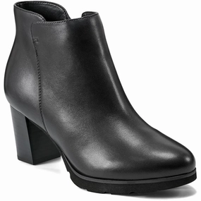 Low Profile Functional Minimalist Luxury Edge Olive Womens Block Heel Leather Ankle Boots