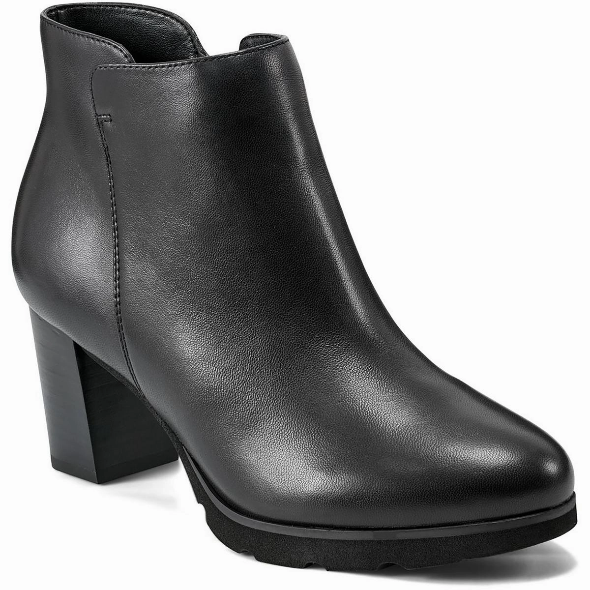 Low Profile Functional Minimalist Luxury Edge Olive Womens Block Heel Leather Ankle Boots