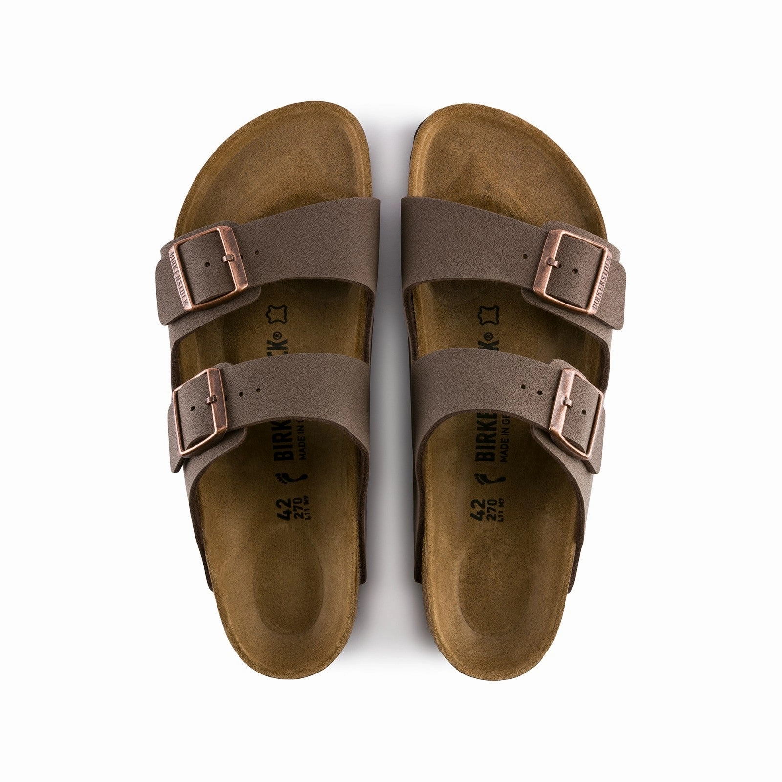 Birkenstock Arizona Birkibuc (Mocha) Men's Sandals 0151181 151181 Low noise