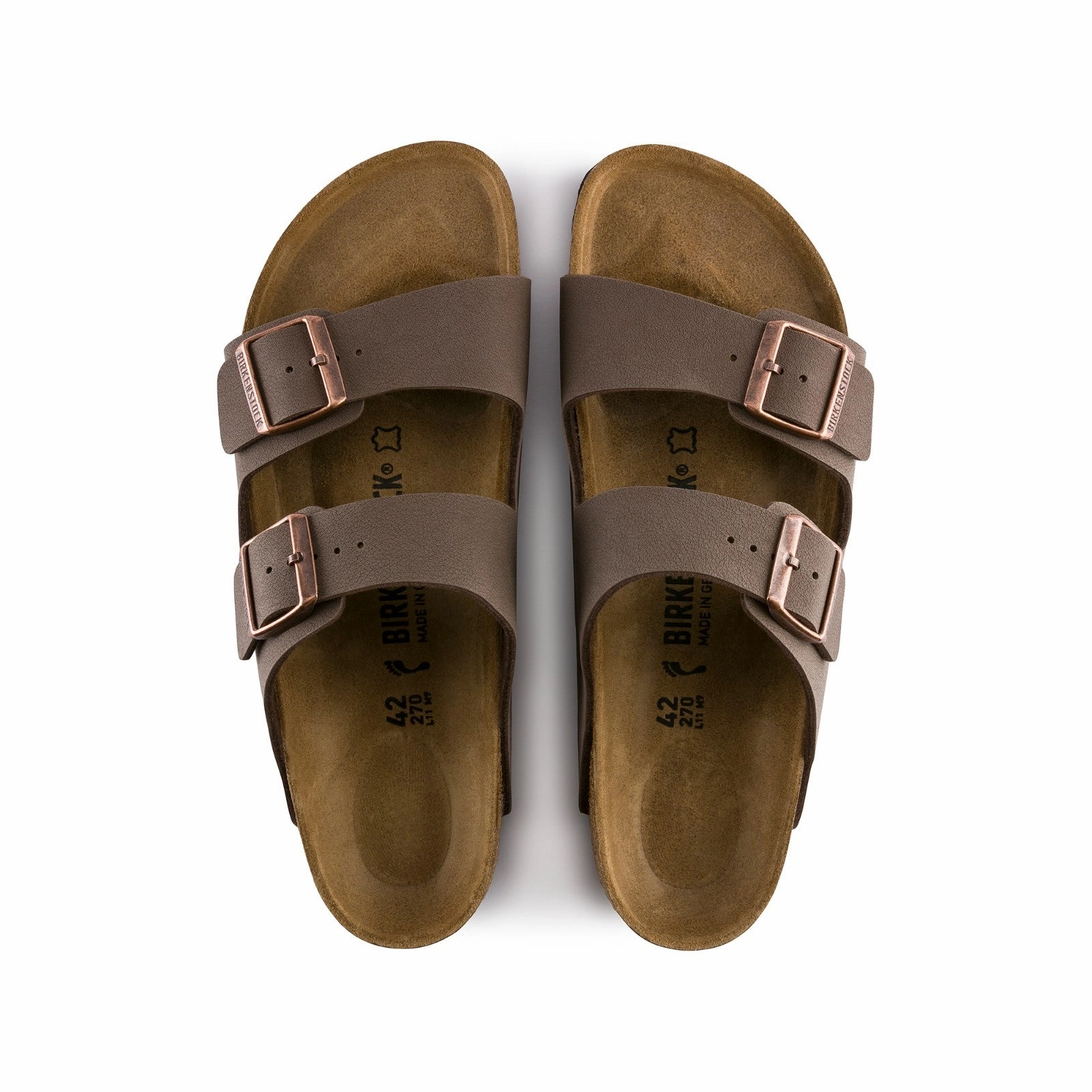 Comfortable Foot Support Birkenstock Arizona Birkibuc (Mocha) Men's Sandals 0151181 151181