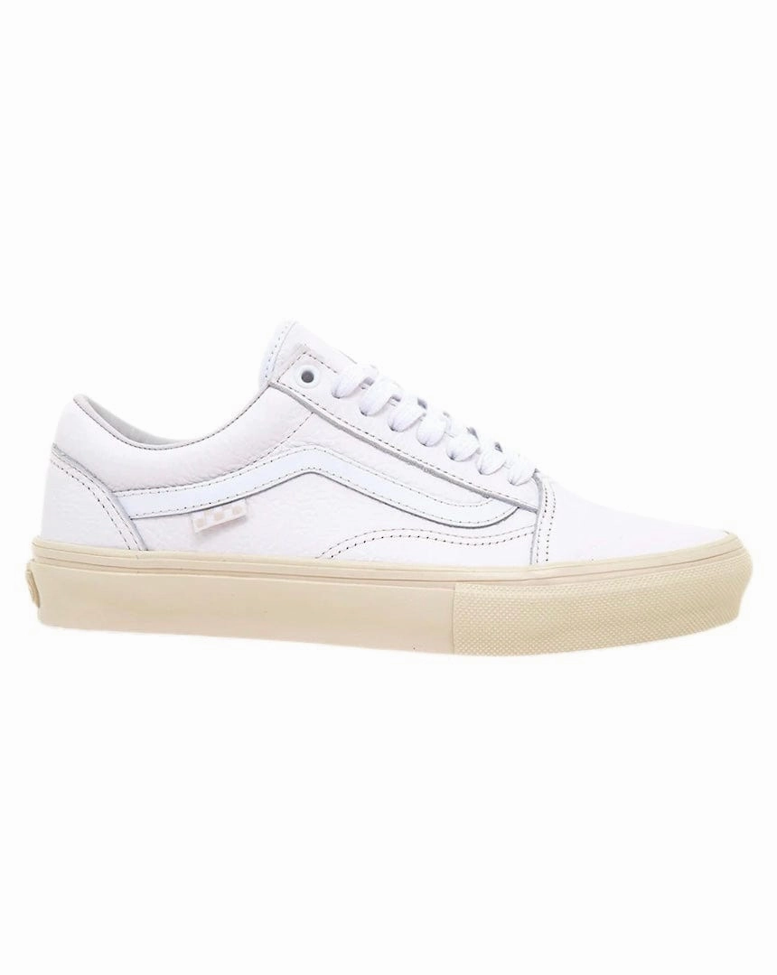 Vans Skate Old Skool VCU - Vintage Leather White Adaptive Lace Tension Padded Step