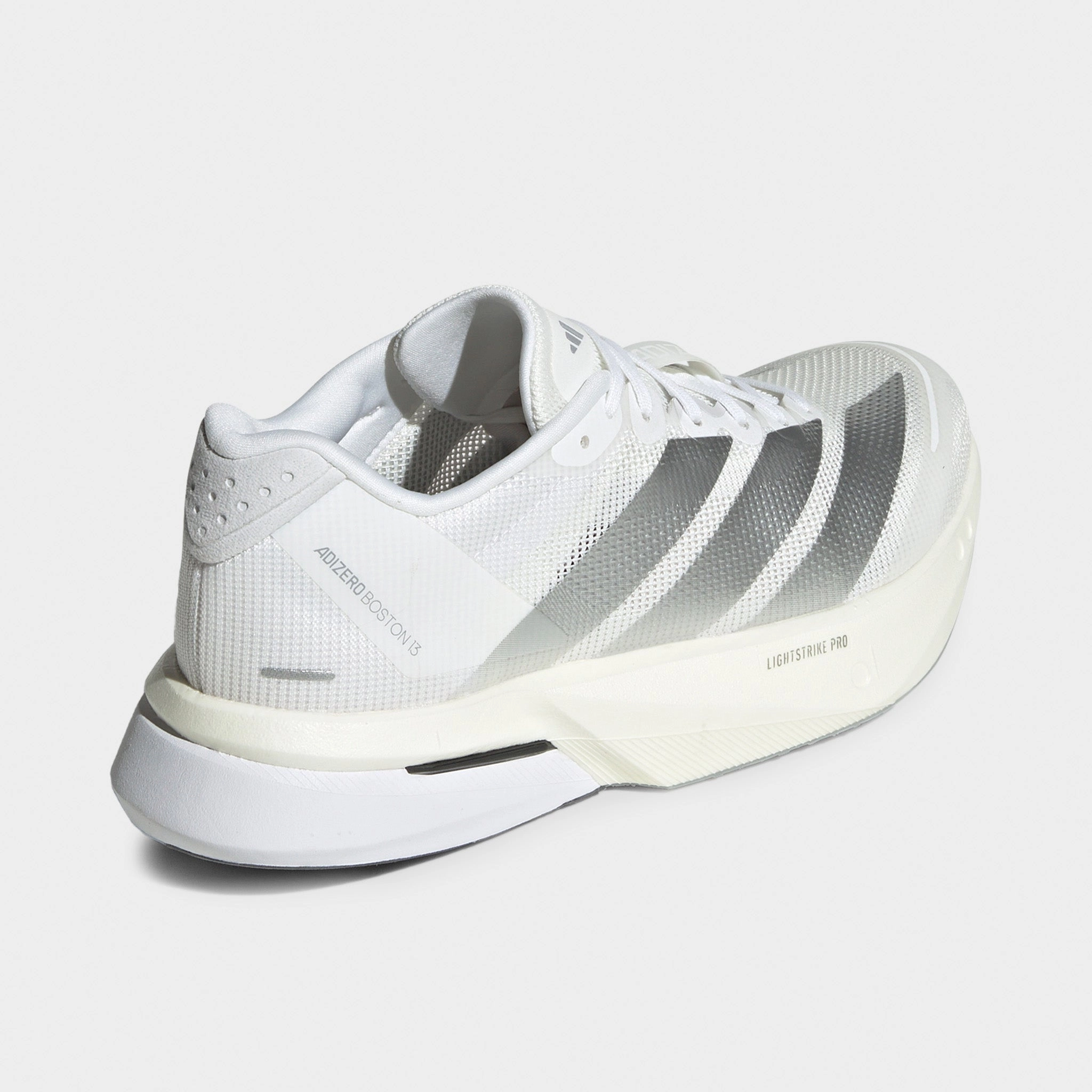 Relaxed Vibe adidas Women's Adizero Boston 13 White / Matte Silver - Dash Grey