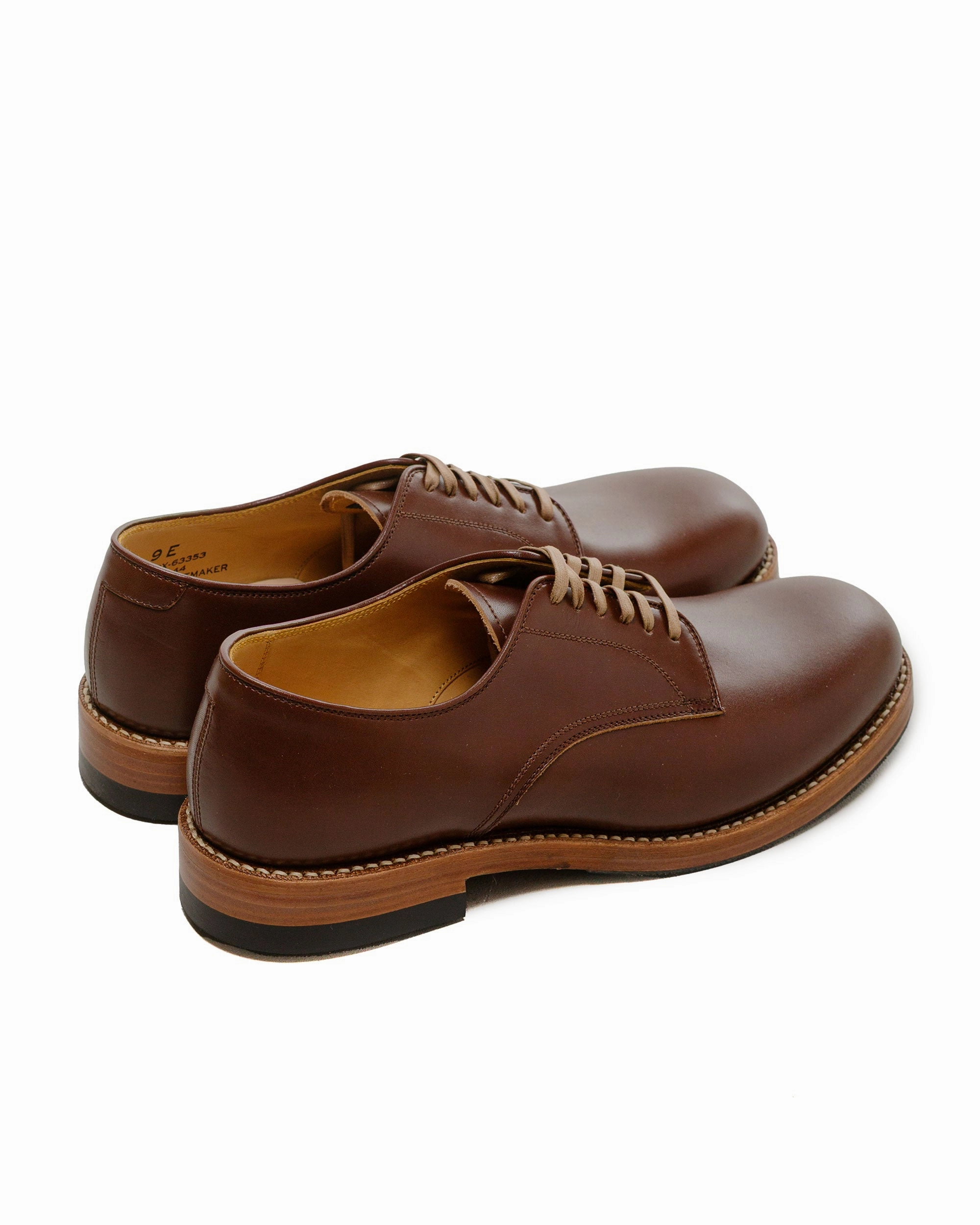 John Lofgren Bootmaker USN Low Quarter Shoes French Calfskin Russet Brown Dance Mode Fitness