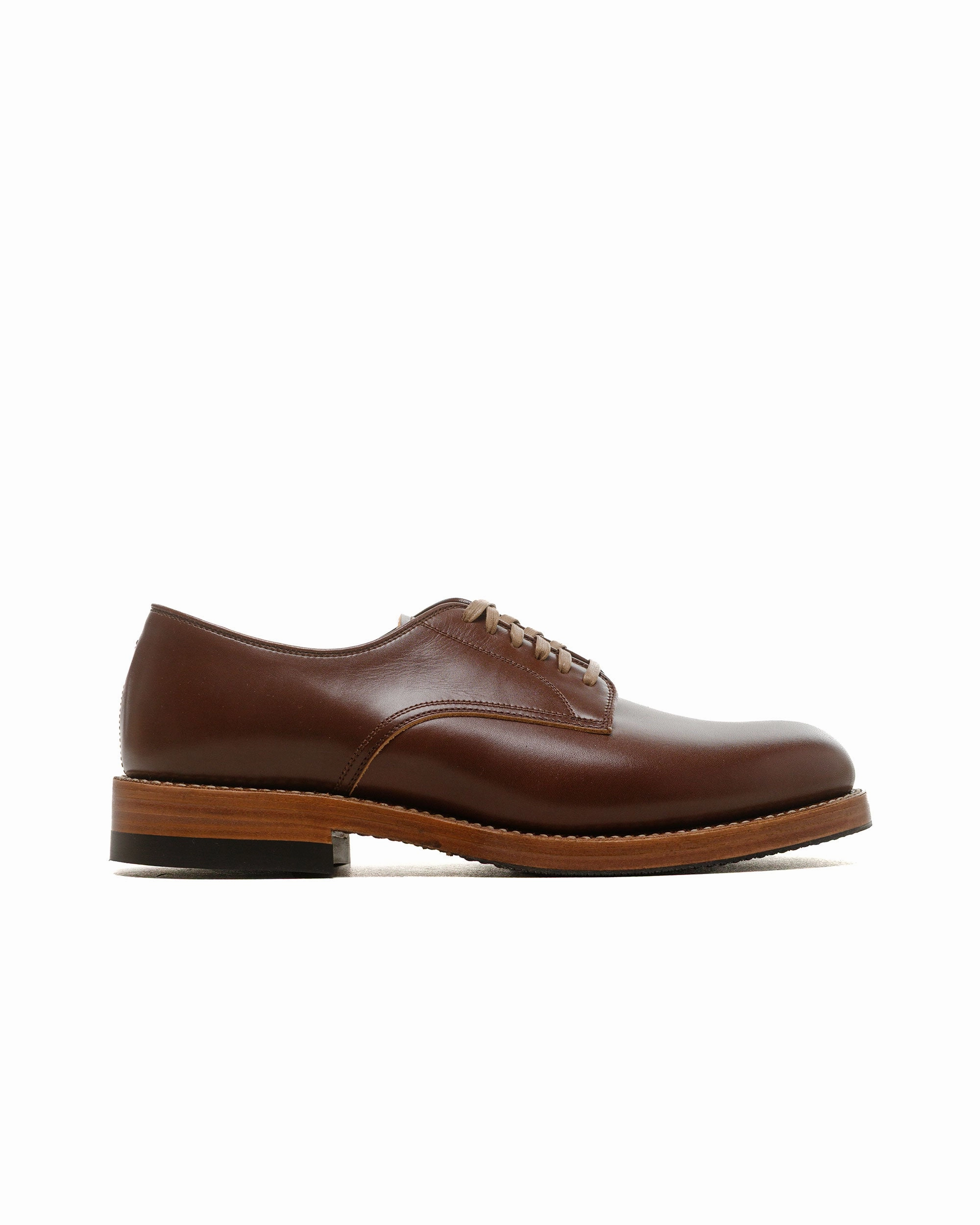 John Lofgren Bootmaker USN Low Quarter Shoes French Calfskin Russet Brown slow walk