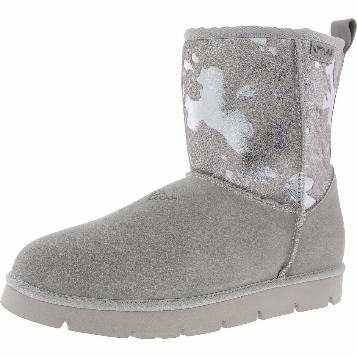 Womens Fleece Lined Leather Winter & Snow Boots Quick Drying Modern Utility