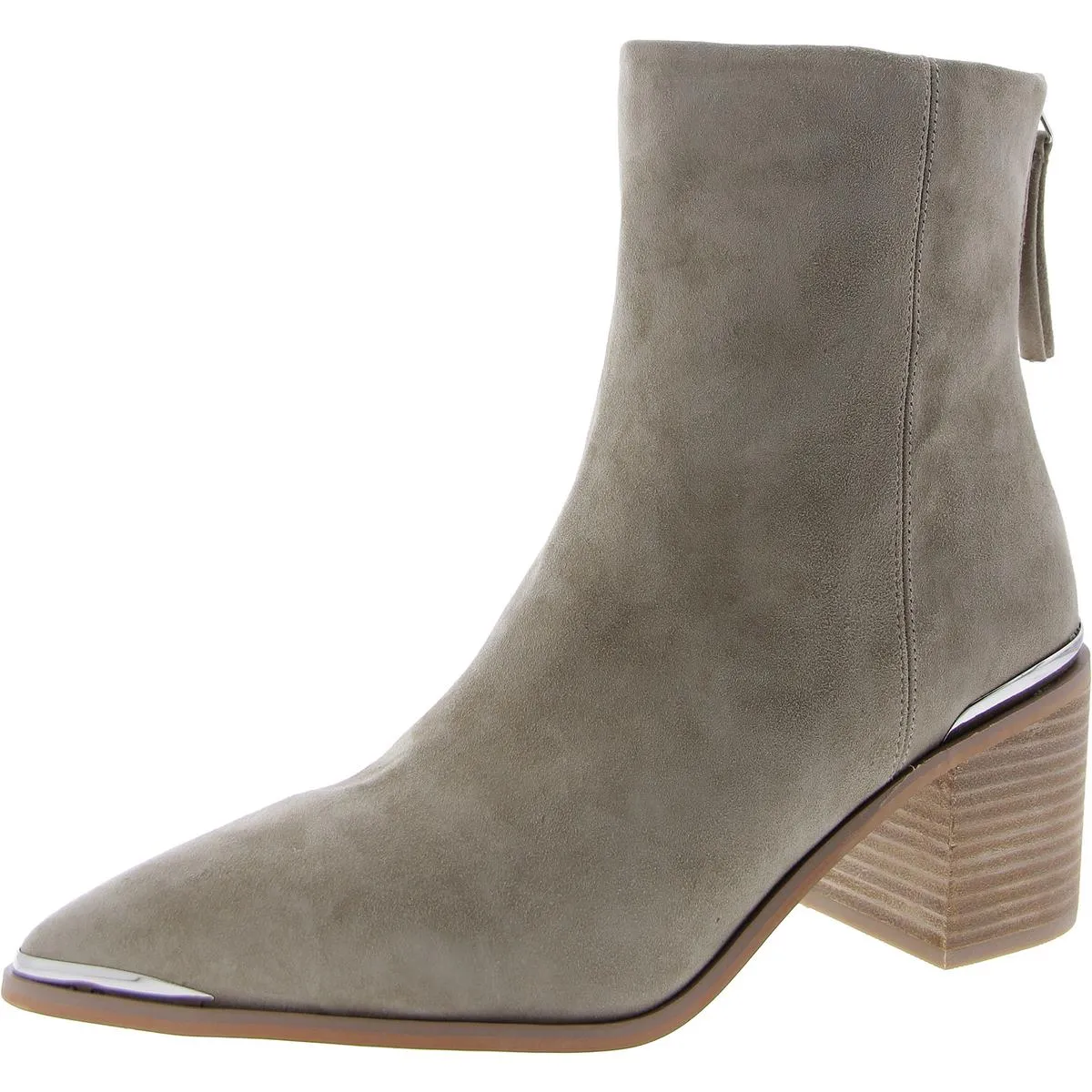 Amber Womens Suede Block Heel Ankle Boots Seamless Comfort Mountain Hike Pull-on style