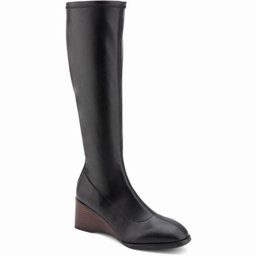 Modern Lines Angela Womens Zipper Faux Leather Knee-High Boots