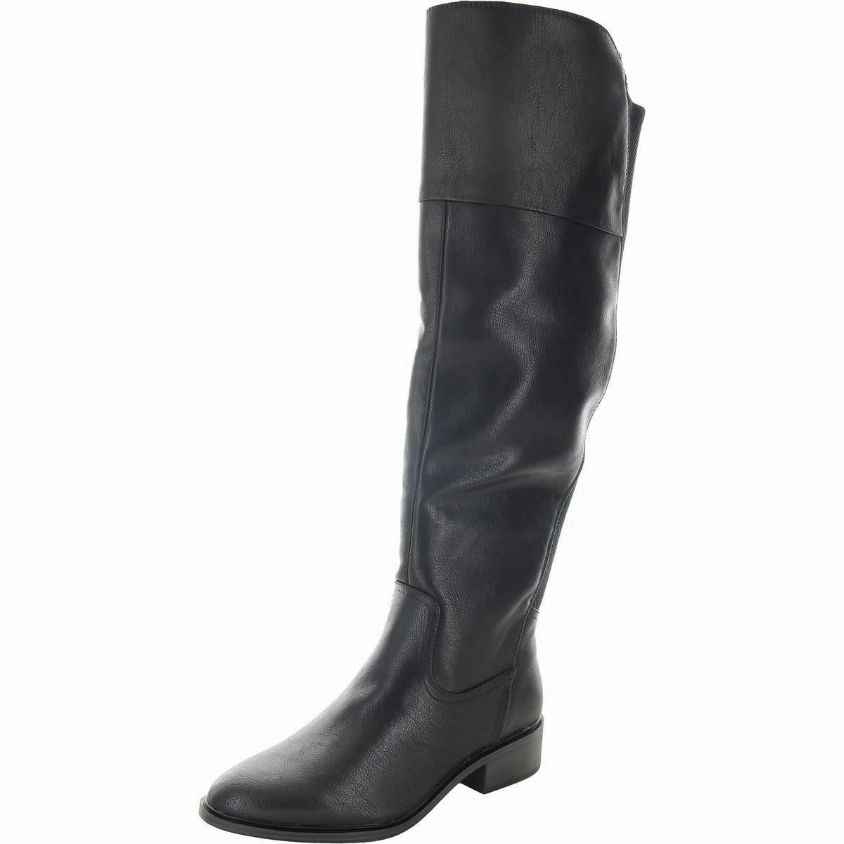 Stable Support Cold Weather Commuter Rough Path Anika Womens Zipper Faux Leather Knee-High Boots