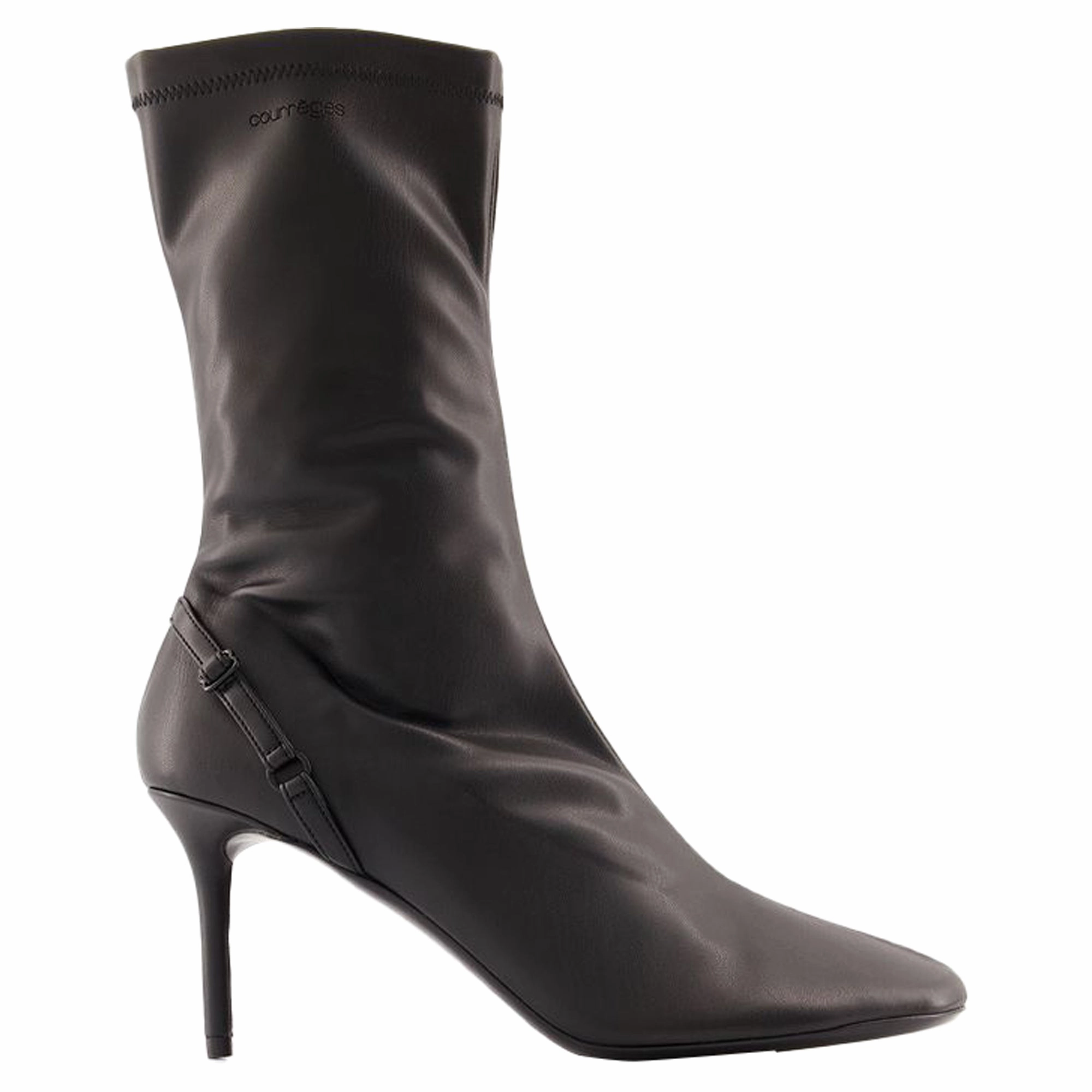 Ankle Boots - Courreges - PVC - Black Protective Layer Seamless Comfort Mountain Hike