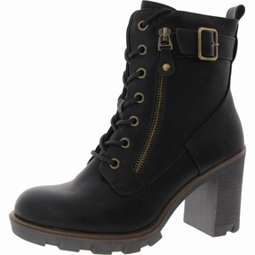 Padded Interior Outdoor Trek Minimal Weight Womens Lace-Up Man Made Mid-Calf Boots