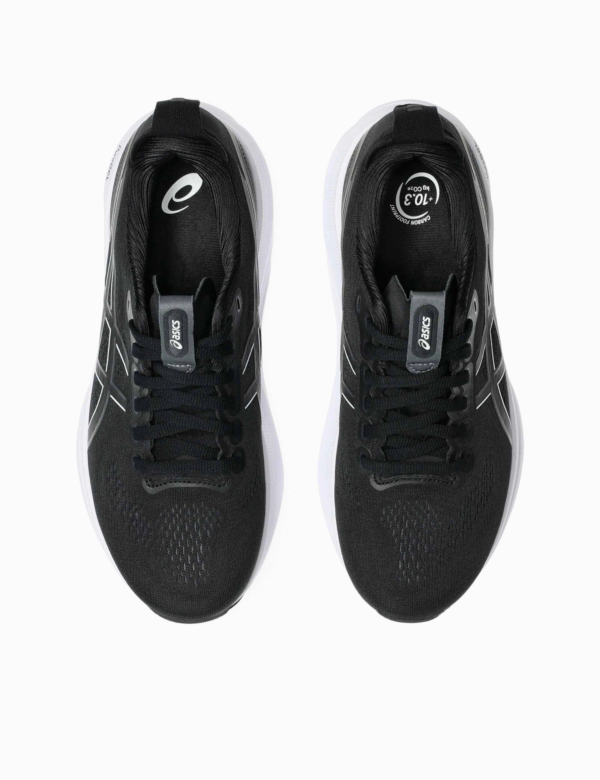 Gel-Kayano 32 - Black/White running in the snow shoes