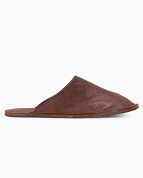Anti Slip Viberg Slide Marrone Washed Kangaroo