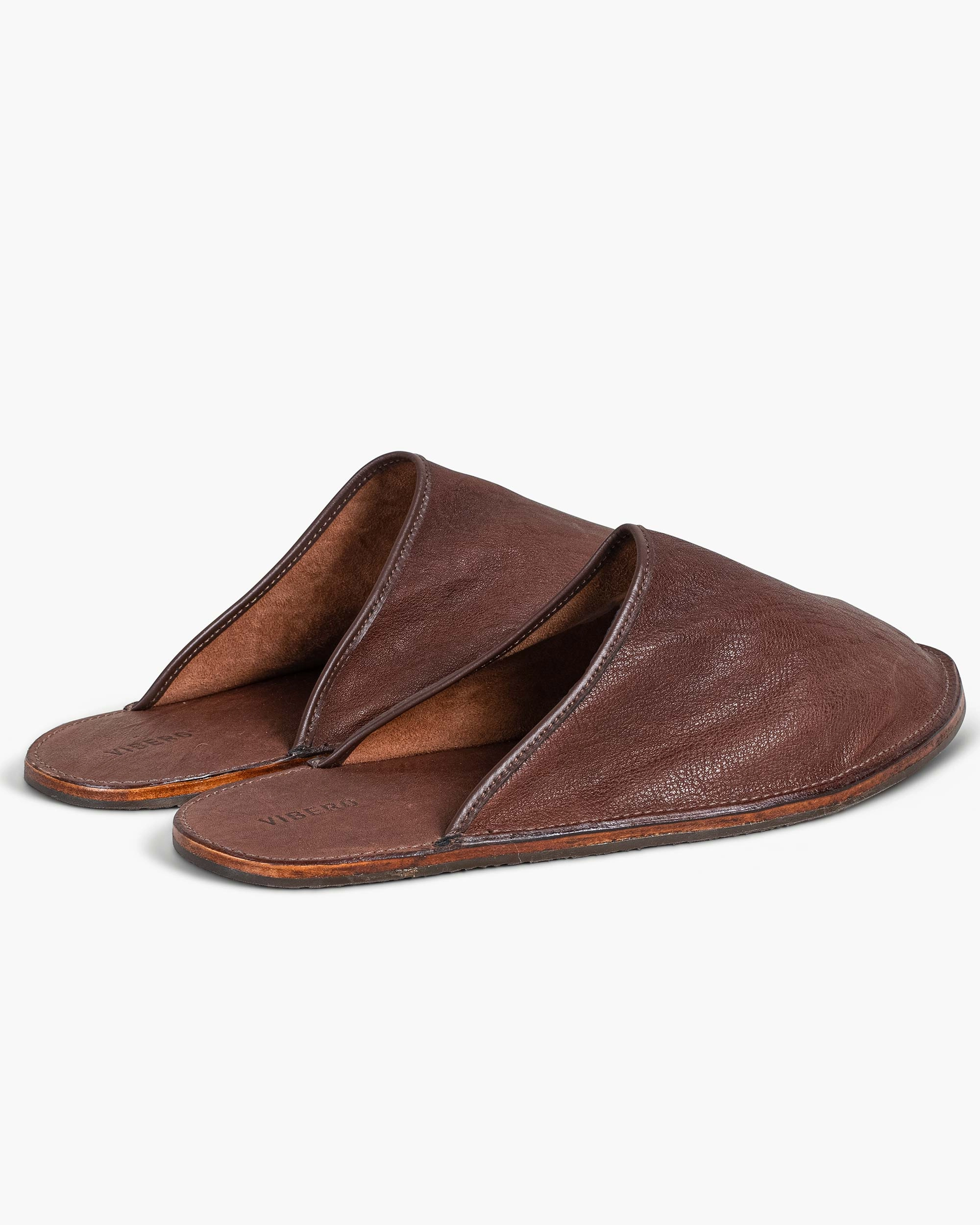 Viberg Slide Marrone Washed Kangaroo Light Run