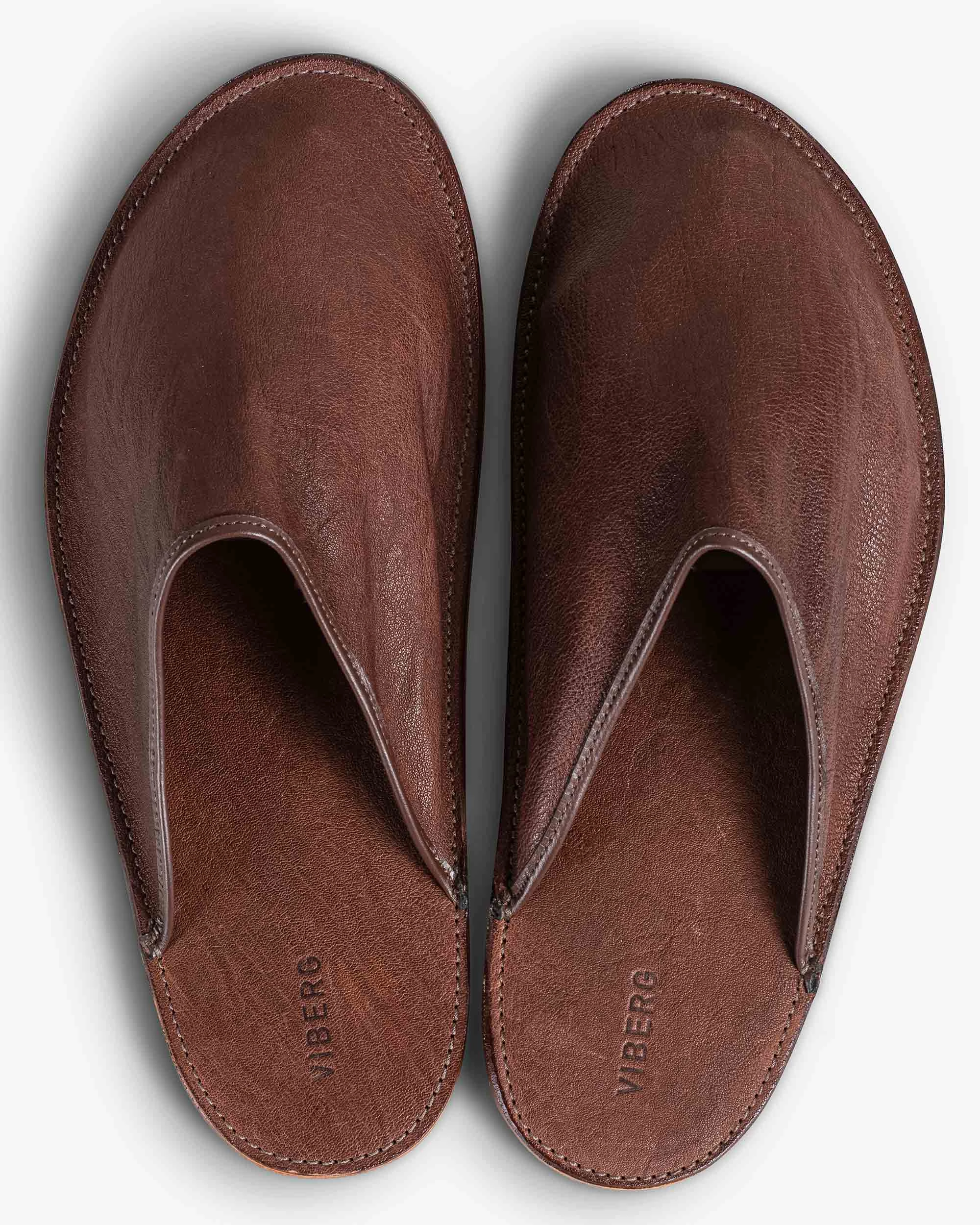 Viberg Slide Marrone Washed Kangaroo Media Pop