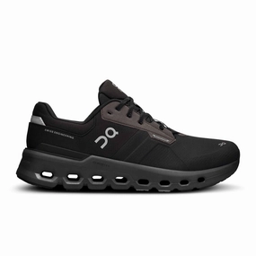 On | Men's Cloudrunner 2 Waterproof Running Shoes - Magnet/Black endurance training shoes