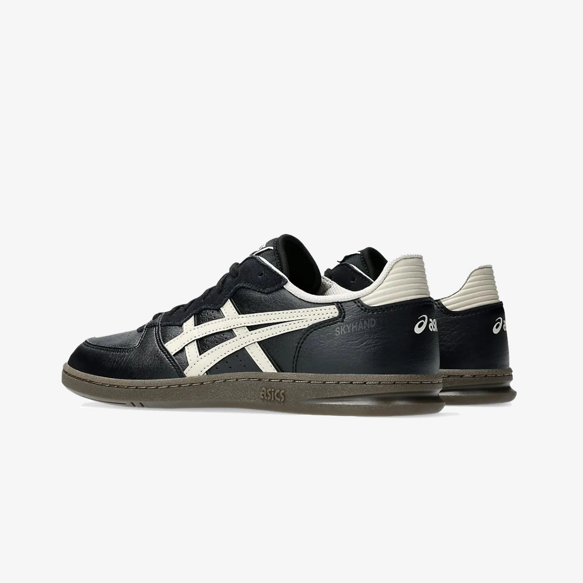 Cushioned Toe spandex running wear ASICS | SKYHAND OG { BLACK/OATMEAL