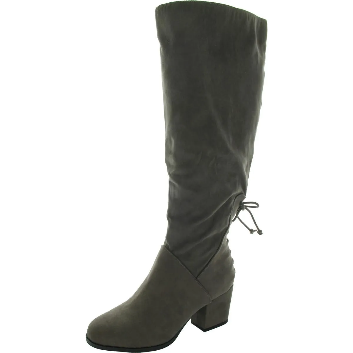 Leeda Womens Wide Calf Faux Suede Knee-High Boots Cordura Material Stable Support Weekend Camping