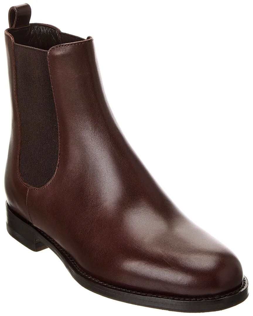Manolo Blahnik Chelsa 25 Leather Boot Mud Resistant Rainy Days Temperature Regulating