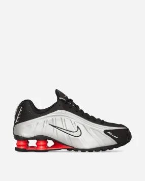 Jumping Support Anti Slip Insole Women's Shox R4 Sneakers Metallic Silver / Black / Light Crimson