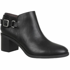 Lorelai Womens Zipper Faux Leather Ankle Boots Thermal Core Rainy Day Commuter