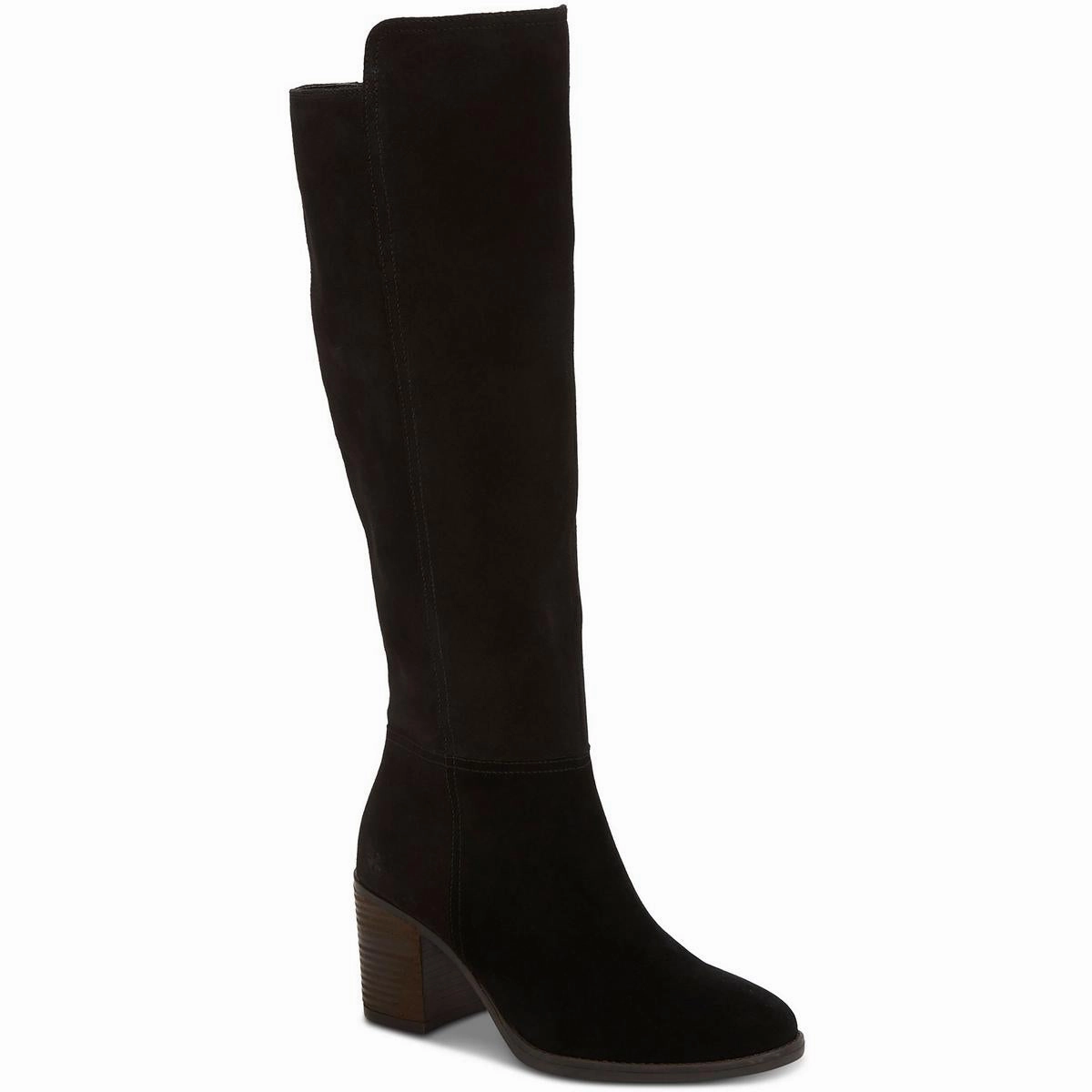 Mixed Textures Street Cool Bonnay Womens Extra Wide Calf Suede Knee-High Boots