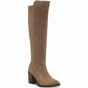 Bonnay Womens Extra Wide Calf Suede Knee-High Boots Insulated Cold Weather Commuter