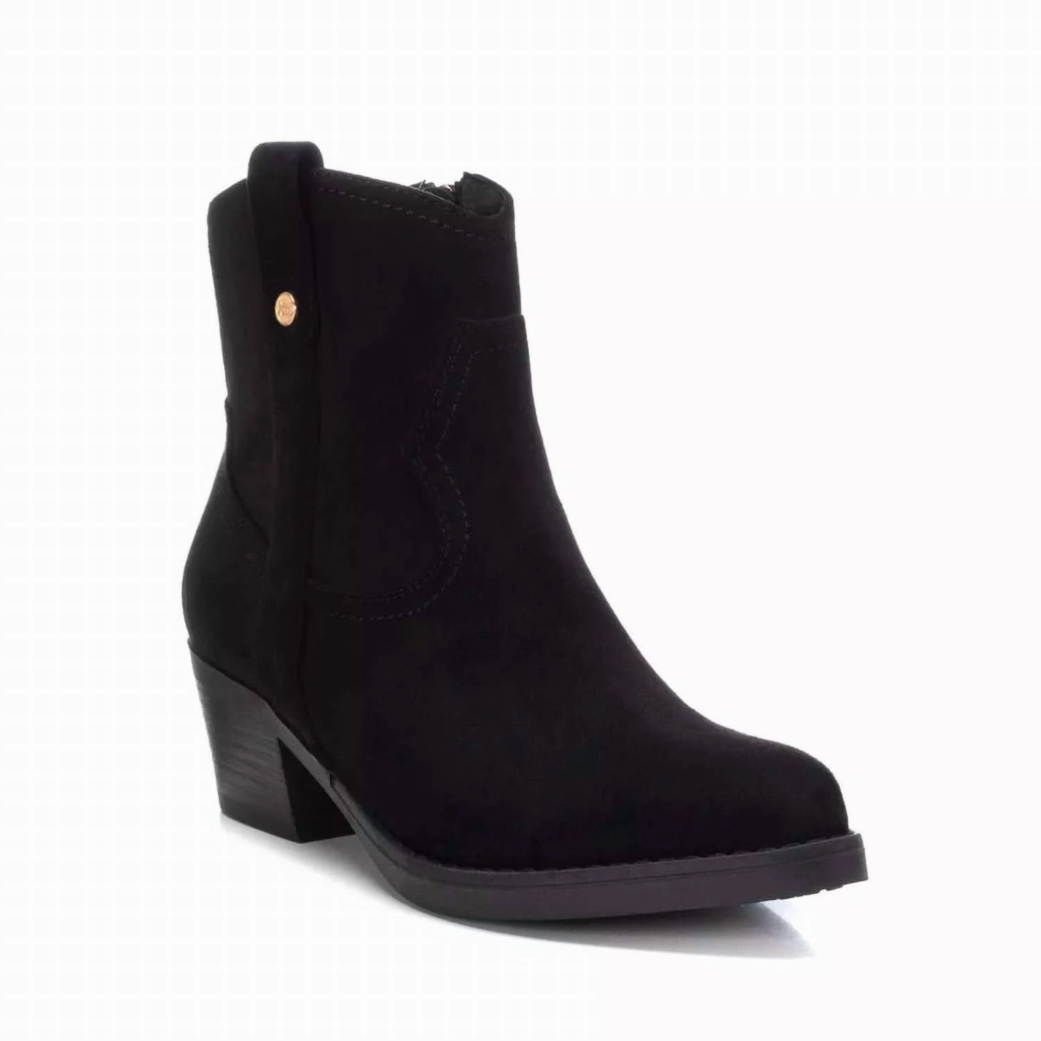 ZipUp Women's Suede Italian Western Boots In Black