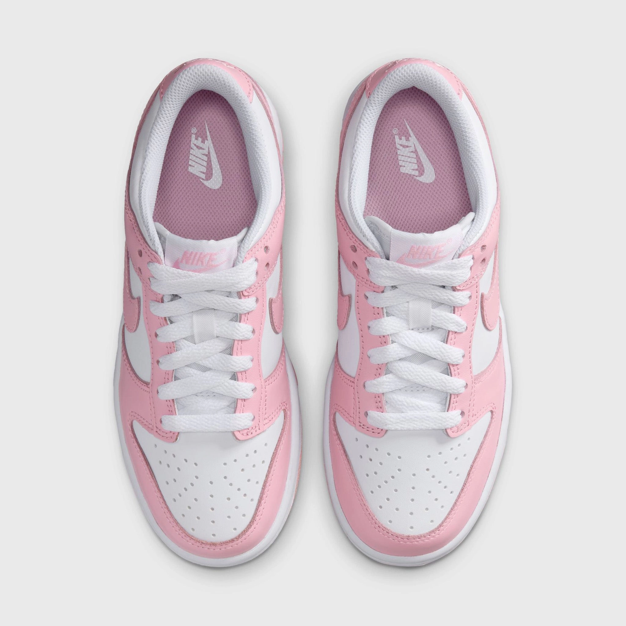 Nike Dunk Low GS White / Medium Soft Pink - White Zone Attack Durability Test Fit