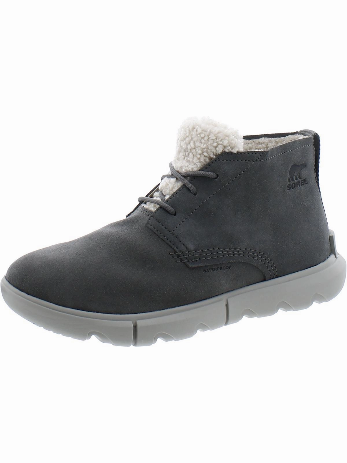 Sporty Vibe Explorer II Womens Suede Faux Fur Ankle Boots